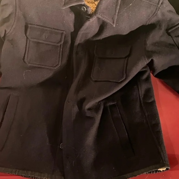 Gap Navy Blue Youth Extra Warm Size XXL Sherpa-Lined Unisex Coat - Picture 2 of 6